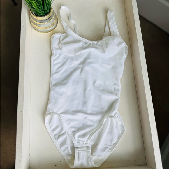 Flexees White Shapewear Bodysuit - Picture 1 of 11